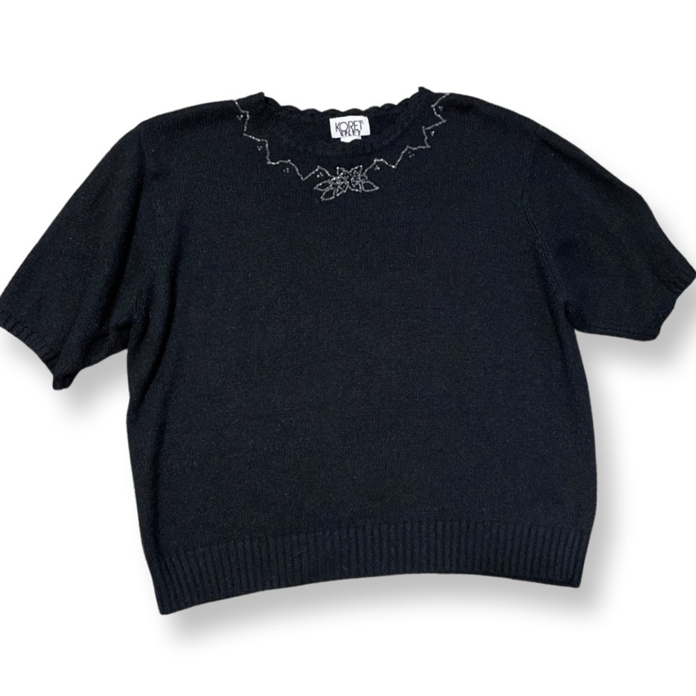 Vintage Beaded Sweater - Large